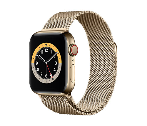 שעון חכם אפל Apple Watch Series 6 GPS + Cellular 40mm בצבע Gold Stainl