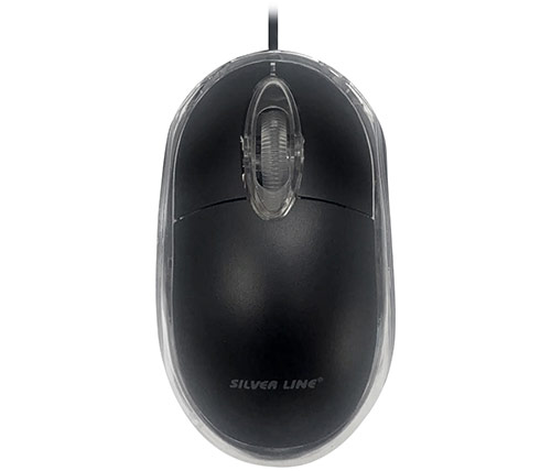 עכבר חוטי אופטי Silver Line OM-290 בצבע שחור