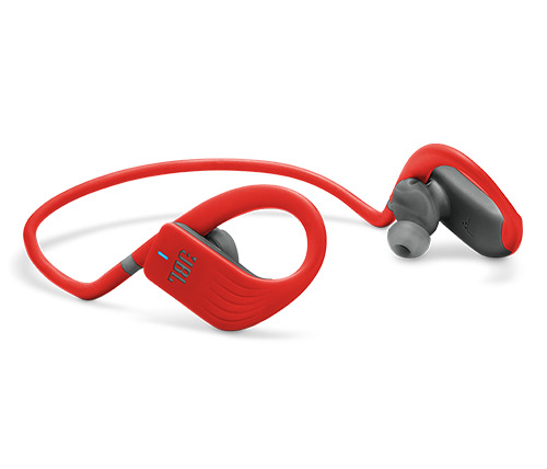 אוזניות ספורט אלחוטיות JBL Endurance Jump עם מיקרופון Bluetooth בצבע אדום