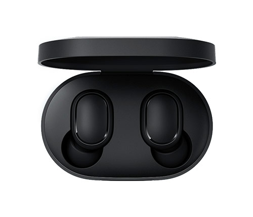 אוזניות אלחוטיות Xiaomi Mi True Wireless Earbuds Basic 2 Bluetooth עם מיקרופון בצבע שחור הכוללות כיסוי טעינה 