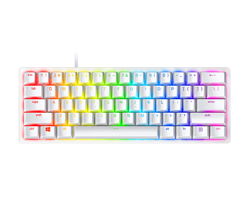 מקלדת גיימינג מכנית רייזר Razer Huntsman Mini Clicky Optical Switch כולל תאורת לד, עברית אנגלית