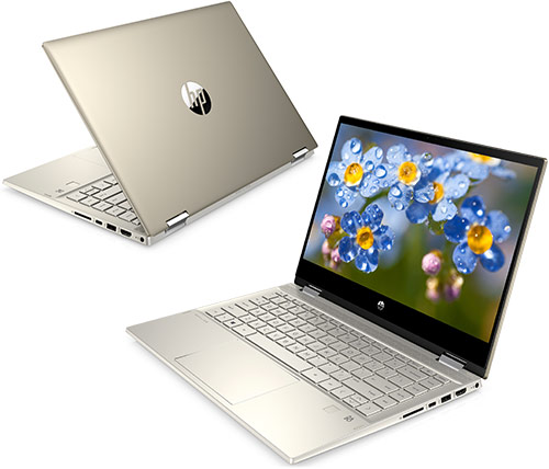 מחשב נייד עם מסך מגע "14 HP Pavilion x360 14-DW1014NJ 307Y3EA i5-1135G7 כונן 512GB SSD זכרון 8GB ומ.גרפי Intel Iris Xᵉ Graphics