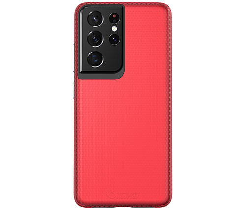 כיסוי לטלפון Toiko X-Guard Samsung Galaxy S21 Ultra בצבע אדום