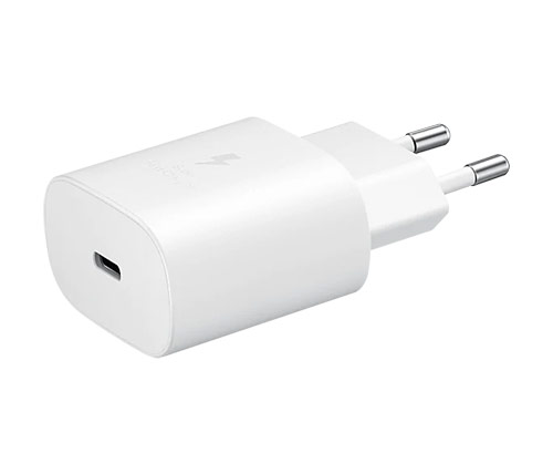 מטען קיר Samsung הכולל חיבור USB-C הספק עד כ- 25W ללא כבל 