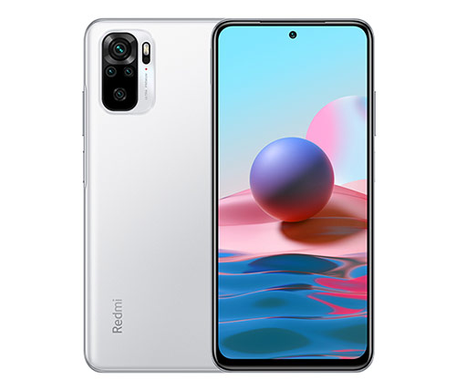 סמארטפון Xiaomi Redmi Note 10 128GB בצבע לבן- שנתיים אחריות היבואן הרשמי