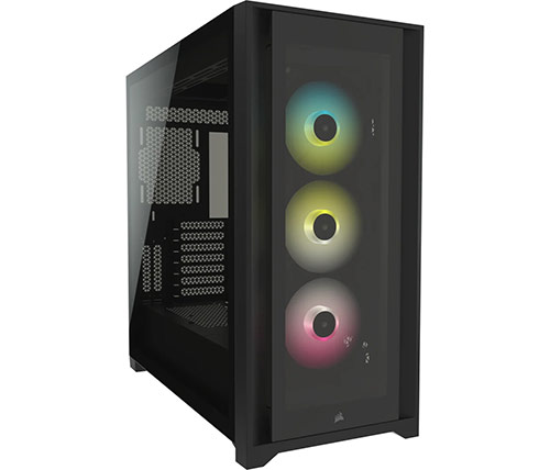 מארז מחשב Corsair iCUE 5000X RGB Tempered Glass בצבע שחור