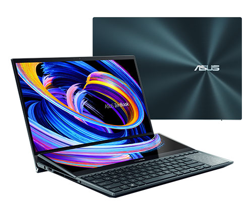 מחשב נייד "15.6 Asus ZenBook Pro Duo 15 OLED UX582LR-H2014R i9-10980HK, כונן 1TB SSD זכרון 32GB ומ.גרפי Nvidia RTX 3070