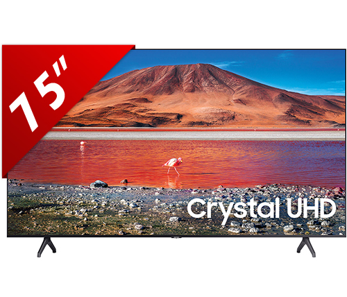 טלוויזיה חכמה "75 Samsung Crystal UHD 4K HDR UE75TU7000 אחריות היבואן הרשמי, משלוח חינם 