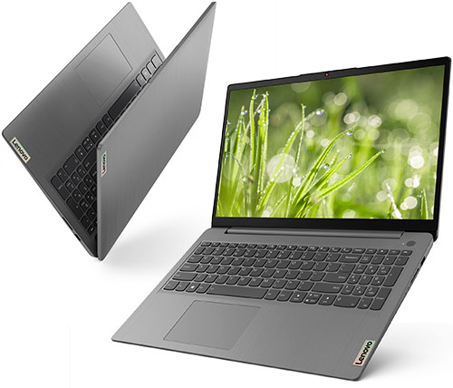 מחשב נייד "15.6 Lenovo IdeaPad 3 82KU00F9IV Ryzen 5 5500U בצבע Arctic Grey, כונן 256GB SSD זכרון 8GB ומ. גרפי AMD Radeon Graphics