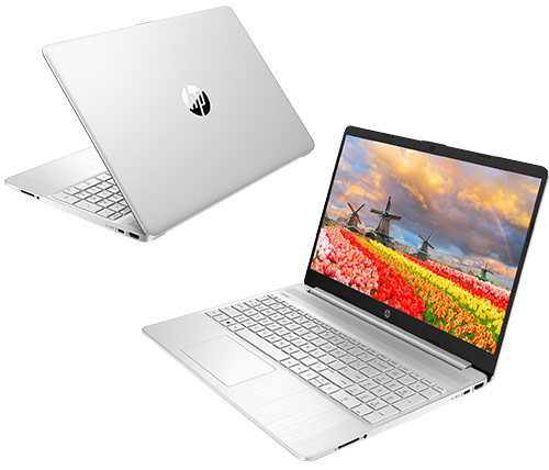 מחשב נייד "15.6 HP Laptop 15S-EQ2106NJ 40N66EA Ryzen 5 5500U כונן 512GB SSD, זכרון 16GB ומ.גרפי AMD Radeon Graphics