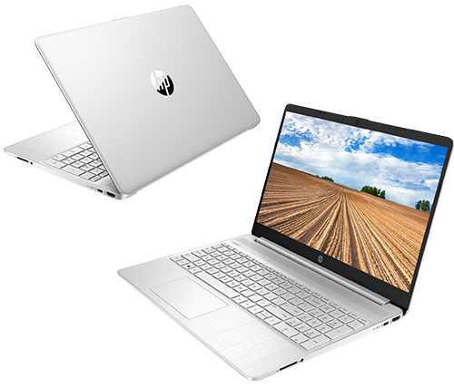 מחשב נייד "15.6 HP Laptop 15S-EQ2108NJ 40N68EA Ryzen 7 5700U כונן 512GB SSD, זכרון 16GB ומ.גרפי AMD Radeon Graphics