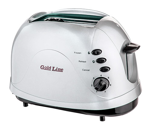 מצנם 2 פרוסות  Gold Line ATL-022 650W בצבע כסוף