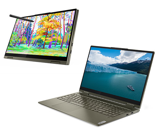מחשב נייד עם מסך מגע "15.6 Lenovo Yoga 7 15ITL5 82BJ003WIV i5-1135G7  כונן 256GB SSD זכרון 8GB ומ.גרפי Intel Iris Xe
