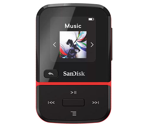 נגן SanDisk Clip Sport Go 32GB MP3 בצבע שחור ואדום