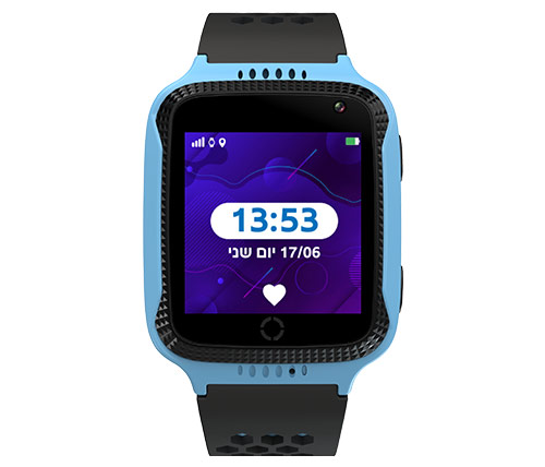 שעון חכם לילדים עם סים מובנה Kidiwatch Safe - בצבע כחול אחריות היבואן הרשמי