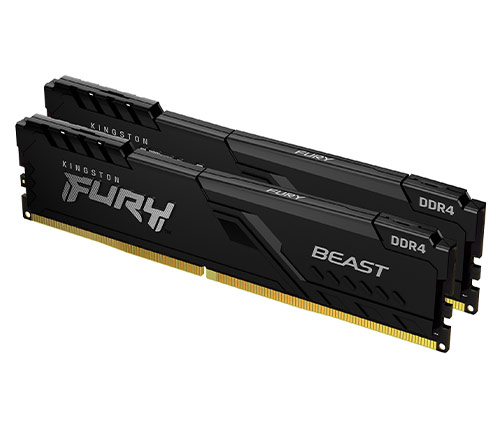 זכרון למחשב Kingston Fury Beast DDR4 3200MHz 2X8GB KF432C16BBK2/16 DIMM