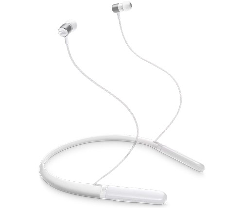אוזניות אלחוטיות JBL Live 200BT עם מיקרופון Bluetooth בצבע לבן