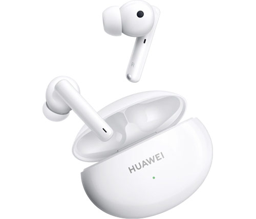 אוזניות אלחוטיות Huawei FreeBuds 4i Bluetooth עם מיקרופון בצבע לבן הכוללות כיסוי טעינה אחריות היבואן הרשמי