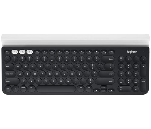 מקלדת בלוטוס אלחוטית Logitech K780 Multi-Device Quiet Desktop בצבע שחור עברית ואנגלית