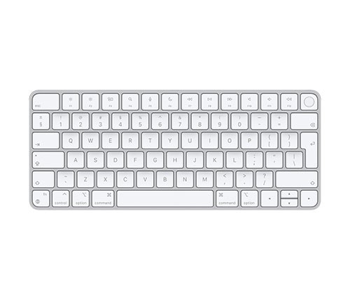 מקלדת אלחוטית Apple Magic Keyboard With Touch ID Bluetooth בצבע לבן וכסוף