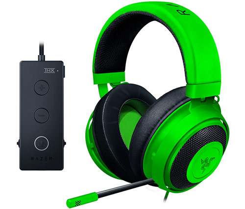 אוזניות גיימינג עם מיקרופון Razer Kraken Tournament Edition בצבע ירוק