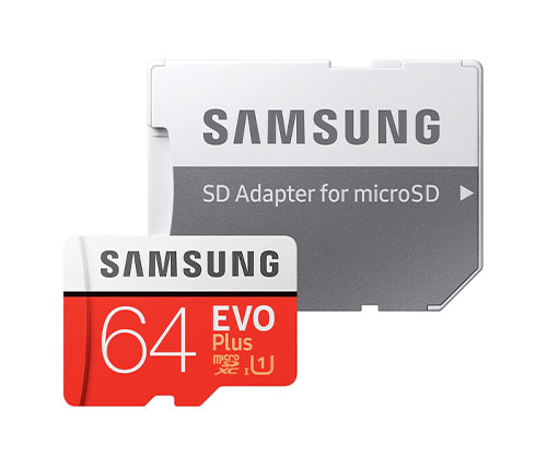 כרטיס זכרון Samsung EVO Plus 2020 MB-MC64HA microSDXC With Adapter - בנפח 64GB