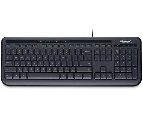 מקלדת Microsoft Wired Keyboard 600 עברית ואנגלית