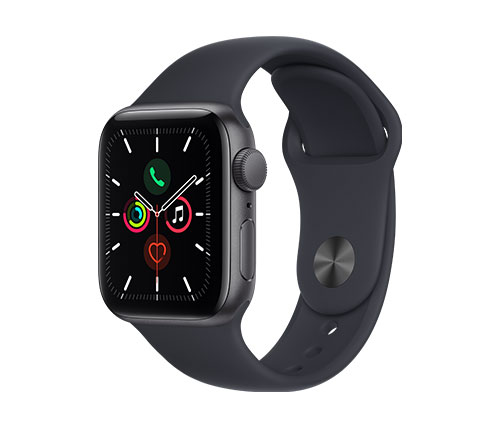 שעון חכם אפל Apple Watch SE GPS 40mm בצבע Space Gray Aluminium Case עם רצועת Midnight Sport Band