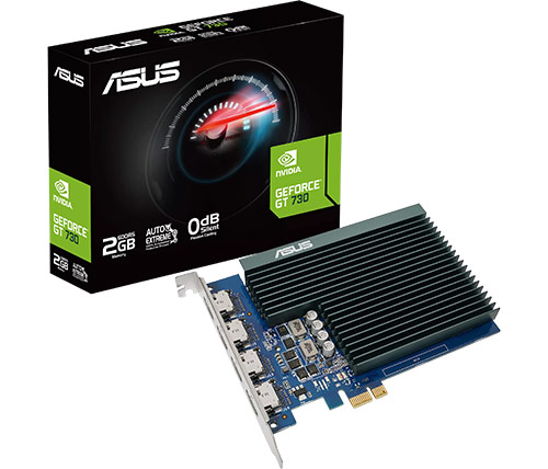כרטיס מסך Asus GeForce GT 730 2GB GDDR5 עם 4 חיבורי HDMI