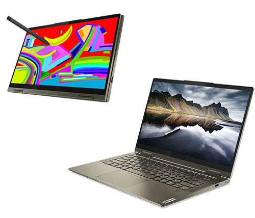 מחשב נייד עם מסך מגע "14 Lenovo Yoga 7 82BH00P9IV i7-1165G7 כונן 1TB SSD זכרון 16GB ומ.גרפי Intel Iris Xe Graphics
