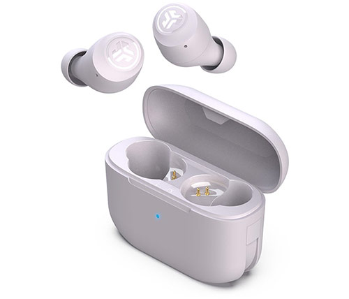 אוזניות אלחוטיות Bluetooth עם מיקרופון JLab Go Air Pop True Wireless Earbuds בצבע לילך הכוללות כיסוי טעינה