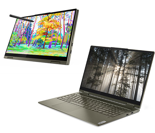 מחשב נייד עם מסך מגע "15.6 Lenovo Yoga 7 82BJ00D3IV i5-1135G7 כונן 512GB SSD זכרון 16GB ומ.גרפי Intel Iris Xe Graphics