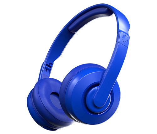 אוזניות אלחוטיות עם מיקרופון Skullcandy Cassette Bluetooth בצבע כחול