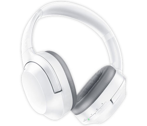 אוזניות אלחוטיות Razer Opus X - Mercury עם מיקרופון בצבע לבן