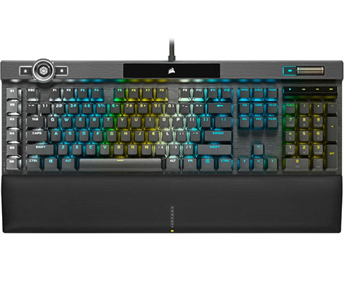 מקלדת גיימינג Corsair K100 RGB Optical-Mechanical Gaming Keyboard CORSAIR OPX Switch כולל תאורת לד, עברית אנגלית