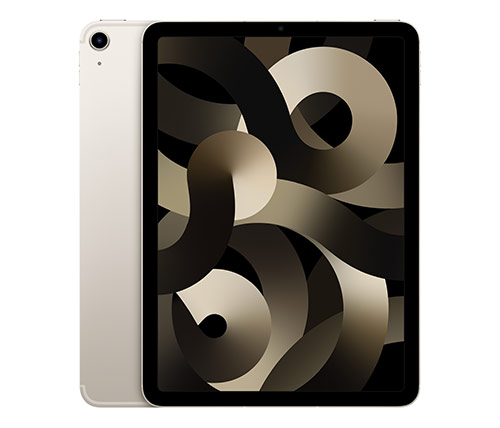 אייפד Apple iPad Air 10.9" (2022) 64GB Wi-Fi + Cellular בצבע לבן - Starlight