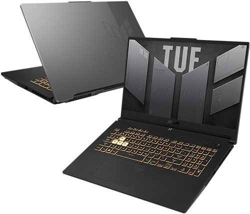 מחשב נייד גיימינג "17.3 Asus TUF Gaming F17 FX707ZM-HX040W i7-12700H כונן 1TB SSD זכרון 16GB ומ.גרפי Nvidia RTX 3060