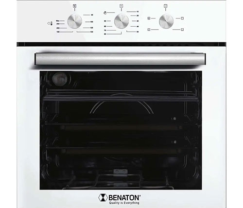 תנור אפייה בנוי 61 ליטר 4 תוכניות Benaton BT-88100W בצבע לבן - משלוח חינם