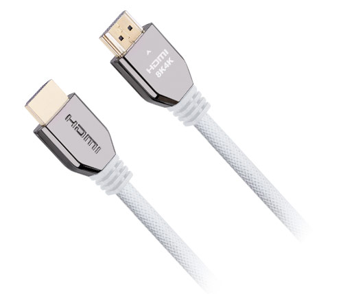 כבל מסך HDMI ל-ETION HDMI תומך 8K תקן 2.1 באורך כ- 5 מטר, בצבע לבן
