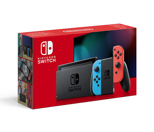 קונסולת משחק Nintendo Switch 32GB V2 עם שלטי Neon כחול ואדום 