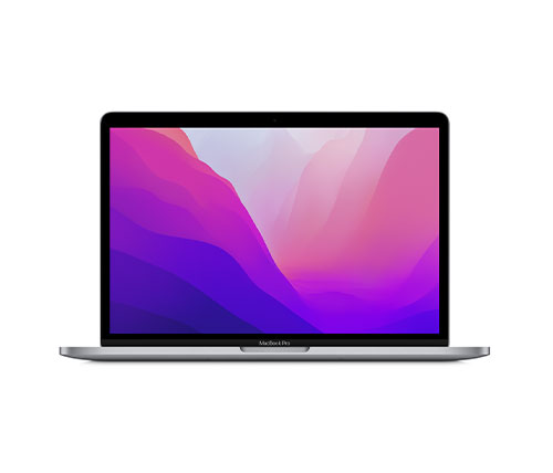 מחשב נייד "13.3 Apple MacBook Pro 13 - 2022 MNEH3HB/A  Apple M2 chip בצבע Space Gray, כונן 256GB SSD, זכרון 8GB