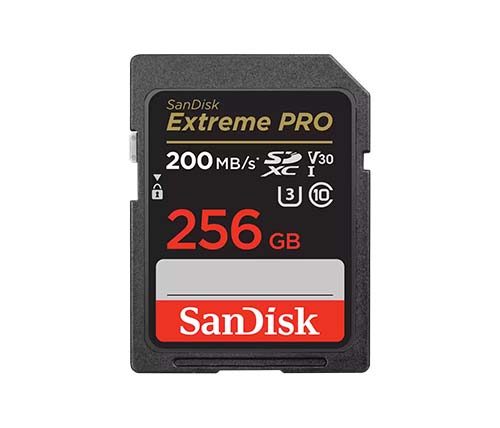כרטיס זכרון SanDisk Extreme PRO SDXC UHS-I SDSDXXD-256G - בנפח 256GB