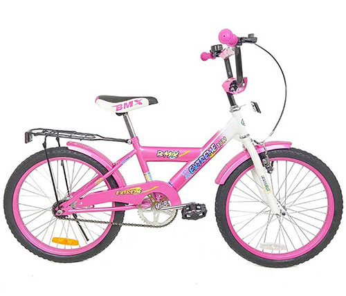 אופני ילדים BMX בגודל 20 אינצ' - בצבע ורוד לגילאי 6-7 - משלוח חינם