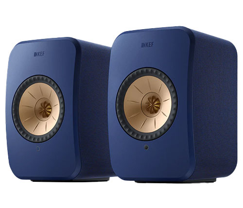 זוג רמקולים אלחוטיים Wireless HiFi Speakers LSX II KEF בצבע כחול