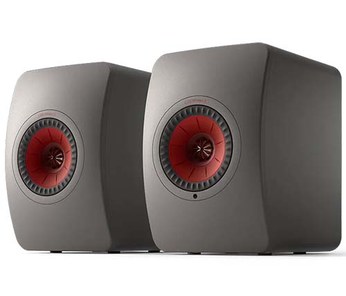 רמקולים מוגברים מדפיים אלחוטיים KEF LS50 Wireless II בצבע אפור