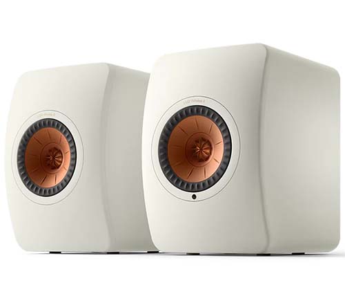 רמקולים מוגברים מדפיים אלחוטיים KEF LS50 Wireless II בצבע לבן
