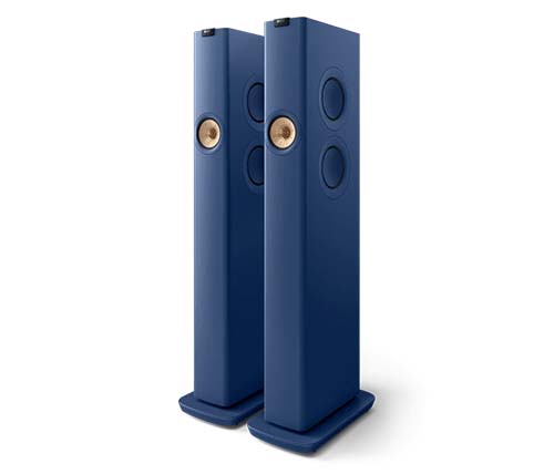 זוג רמקולים רצפתיים אלחוטיים KEF LS60 Wireless בצבע כחול