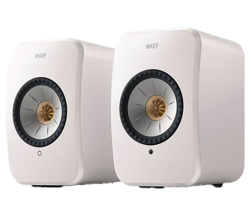 זוג רמקולים אלחוטיים Wireless HiFi Speakers LSX II KEF בצבע לבן 