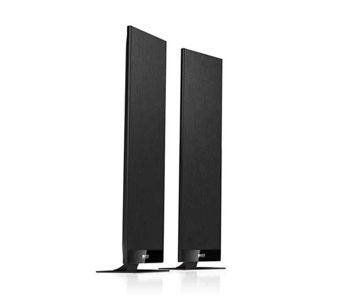 זוג רמקולים דקים KEF HiFi Speakers T301 בצבע שחור