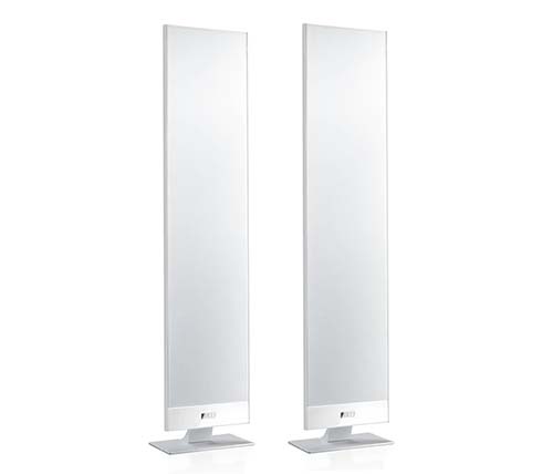 זוג רמקולים דקים KEF HiFi Speakers T301 בצבע לבן